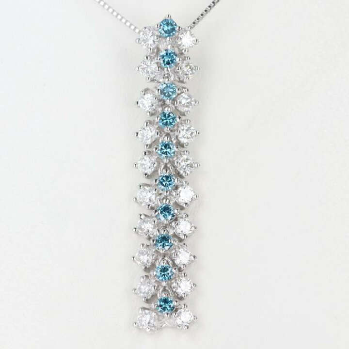 楽天市場】K18 ダイヤモンドネックレス D0.70ct/D0.30ct 約45cm/約3.8g  