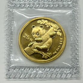 K24　パンダ金貨　約7.7g　25元　999.9　中国　1996年　純金　1/4OZ　コイン　【中古】t(A24-3428)