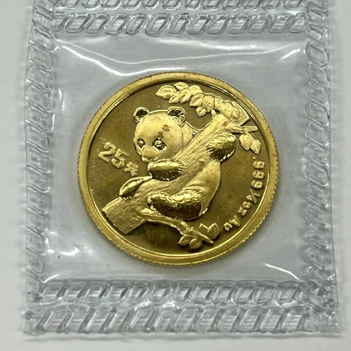 楽天市場】K24 パンダ金貨 約7.7g 25元 999.9 中国 1996年 純金 1/4OZ 
