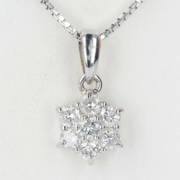 楽天市場】K18WG ダイヤモンドネックレス D0.50ct 約45cm/約3.1g  