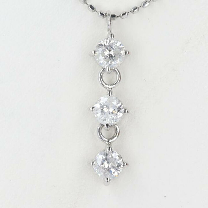 楽天市場】PT900/PT850 トリロジーダイヤモンドネックレス D0.50ct 約 