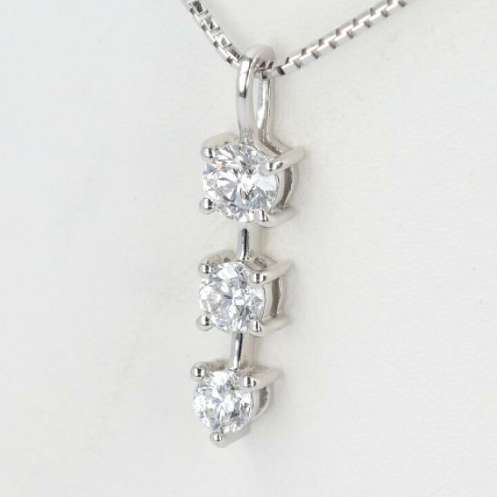 楽天市場】PT900/PT850 トリロジーダイヤモンドネックレス D0.50ct 約 