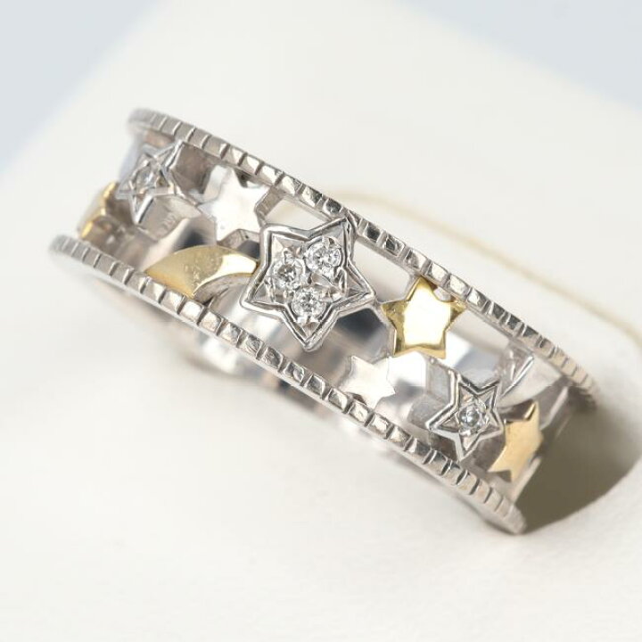 楽天市場】スタージュエリー【star jewelry】K18WG ダイヤモンドリング 