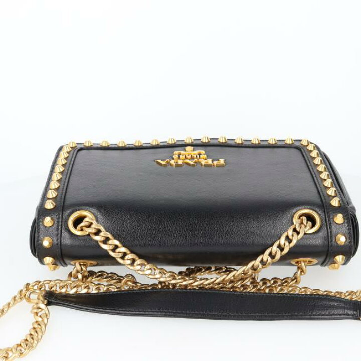 楽天市場】プラダ【PRADA】1BD147 スタッズ チェーンショルダーバッグ 
