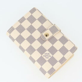 ルイヴィトン【Louis Vuitton】N61676 ポルトフォイユ・ヴィエノワ ダミエ アズール 二つ折り財布 がま口 ブランド コンパクト ミニ ホワイト グレー ゴールド金具 男女兼用/ユニセックス ギフト プレゼント【中古】h