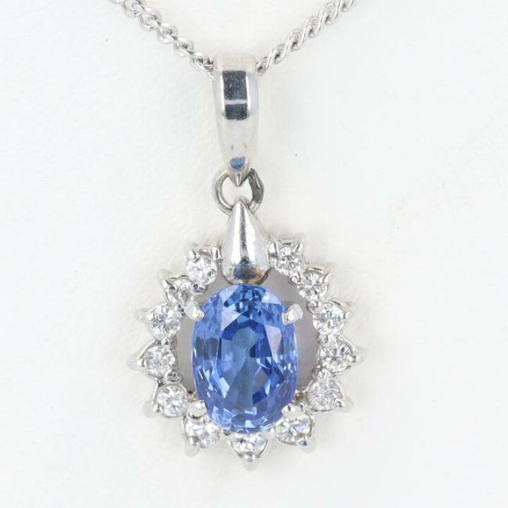 楽天市場】PT900/850 サファイア・ダイヤモンドネックレス S1.04ct/D0 