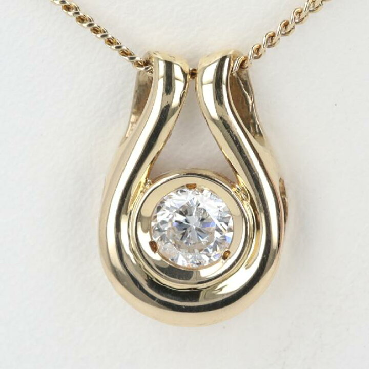 楽天市場】K18YG ダイヤモンドネックレス D0.22ct 約2.6g/約40cm 一粒 