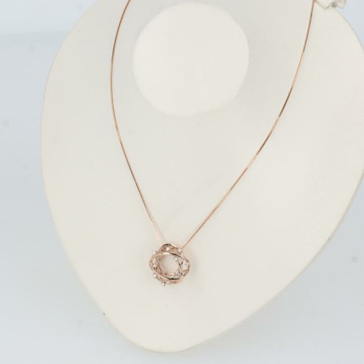 楽天市場】K18PG ダイヤモンドネックレス D0.16ct 約4.9g/約45cm 