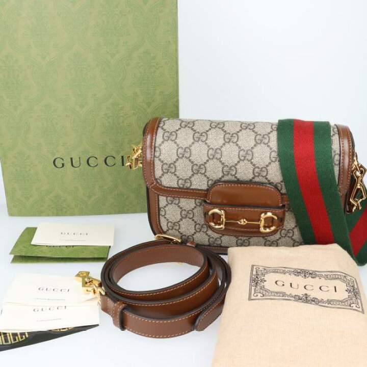 楽天市場】グッチ【GUCCI】658574 ロゴ ホースビット 1955 レザー GG 