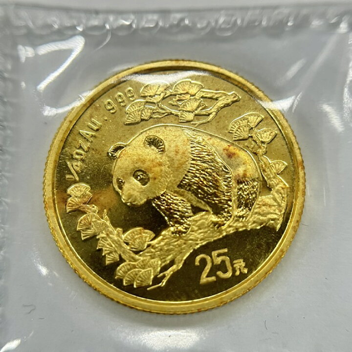 楽天市場】K24 パンダ金貨 約7.7g 25元 999.9 中国 1997年 純金 1/4OZ 