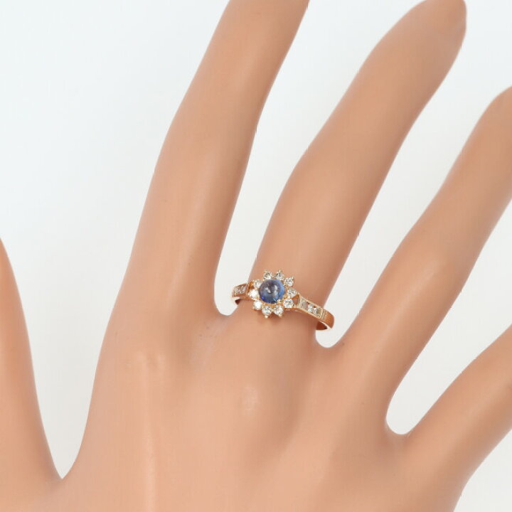 楽天市場】K18YG ダイヤモンド・サファイア付リング D0.36ct/S0.38ct 