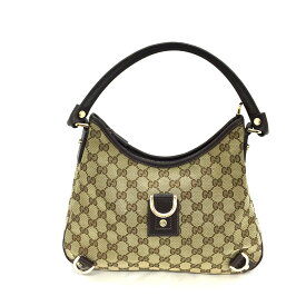 N【中古】【GUCCI】グッチ　ワンショルダーバッグ　1307380　GGキャンバス×レザー　ベージュ×ブラウン　布袋付属　肩掛けバッグ　ブランドバッグ　普段使い　お出掛け　送料込　質屋かんてい局那須塩原店★3100317-31n