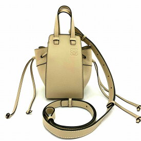 o【LOEWE】ロエベ　ハンモックミニバック　レザー ベージュ　314.30.VO7　2WAYバック　ショルダーバッグ　ハンドバック　レディースバッグ　小さい　可愛い　特上品　中古【質屋かんてい局小山店】31004839315-14o-y