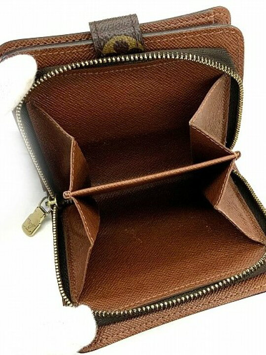楽天市場】O 【LOUIS VUITTON】コンパクトジップ M61667 二つ折り財布  