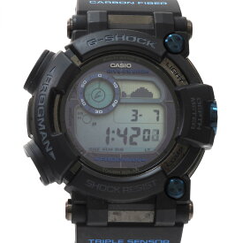 N【CASIO】カシオ　G-SHOCK　フロッグマン　ソーラー電波時計　GWF-D1000B　ステンレス×樹脂　ブラックベゼル×ベルト/ブラック×ブルー文字盤　腕周り最大約22cm　200M防水　稼働品　現状販売　外箱/箱付属　質屋かんてい局那須塩原店★3100018-236n