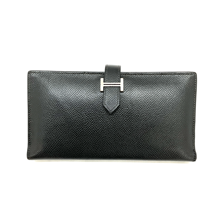 美品 HERMES エルメス ベアン スフレ ▢N刻印 長財布 ブラック