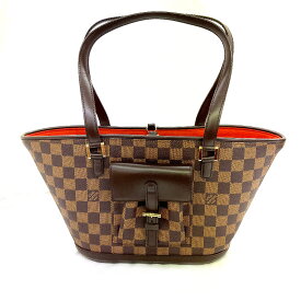 N【中古】【LOUIS VUITTON】ルイ ヴィトン　マノスクPM　N51121　BA0094　ダミエ　エベヌ　ブラウン系　ブランドバッグ　レディースバッグ　トートバッグ小さめバッグ　コンパクトバッグ　質屋かんてい局那須塩原店★R2503432
