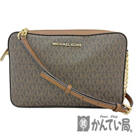 T【MICHAEL KORS】ショルダーバッグ　レザー　ブラウン　レディース　女性　中古　収納　普段使い　ゴールド金具 美品【マイケルコース】【大特価価格】【かんてい局宇都宮戸祭店】31004909316-26ts