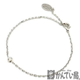 T【CARTIER】ダムールブレスレット　750WG　K18WG　ホワイトゴールド　ダイヤモンド　D0.1ct　総重量2.3g　最大約18cm 　ジュエリー　アクセサリー　レディース　外箱有　内箱有　ギャラ無し　中古【カルティエ】【質屋かんてい局宇都宮戸祭店】31035139317-1t-h