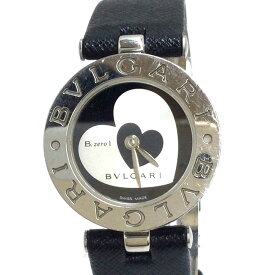 N【中古】【BVLGARI】ブルガリ　B-ZERO1　Wハートウォッチ　BZ22S　クォーツ時計　ビーゼロワン　ステンレス×レザーベルト　レディース　ブランド時計　外箱/箱付属　3か月保証　 質屋かんてい局那須塩原店★3100212-13n