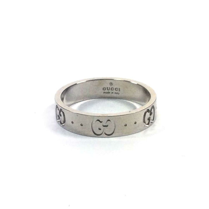 楽天市場】N【中古】【GUCCI】グッチ アイコンリング 750 K18WG 約11号  