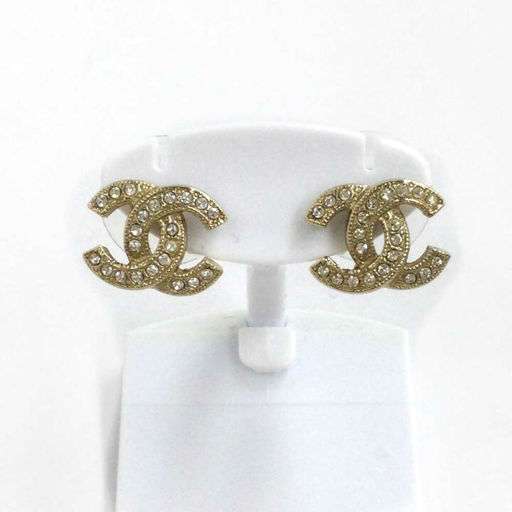 楽天市場】N 【中古】【CHANEL】シャネル ラインストーンココピアス  