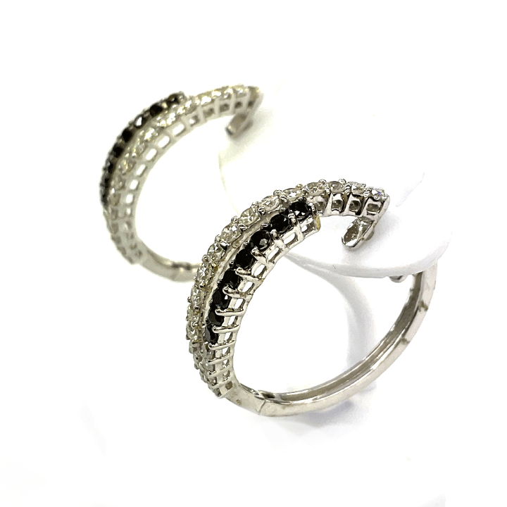 K18 WG 約3.5g ピアス ダイヤモンド フープピアス 【公式通販】