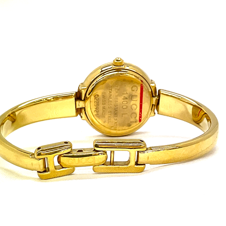 GUCCI 1400L ゴールド ステンレススチール 時計 Gucci 1400L Gold Plated Watch | eBay