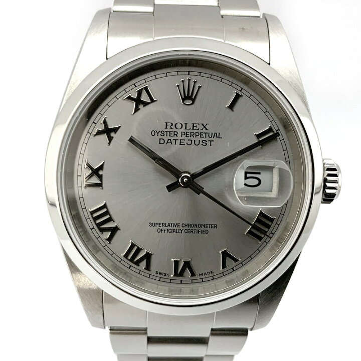 楽天市場】o 【ROLEX】16200 デイトジャスト 自動巻き シルバー SS  