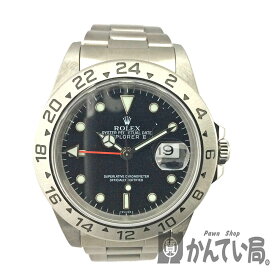 T【ROLEX】エクスプローラー2　16570　A番　1999年頃製造　ブラック文字盤　メンズ　ステンレス　自動巻　オーバーホール済　外装仕上げ済　ギャラなし　100M防水 GMT【ロレックス】【かんてい局宇都宮戸祭店】31000040317-18th