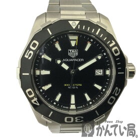 T【TAG-HEUER】アクアレーサー　WAY111.A 　クオーツ　腕時計　メンズ　ブラック文字盤　ステンレス　日付表示　300m防水　タグホイヤー 　現状販売　箱有　ギャラ有【大特価価格】【かんてい局宇都宮戸祭店】22-1228th