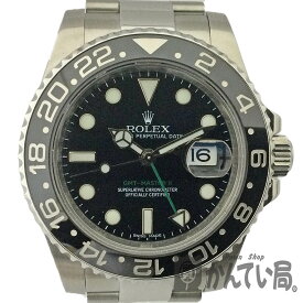 T【ROLEX】GMTマスター2　116710LN　V番　2008年頃製造　ルーレット刻印　黒文字盤　ステンレス　セラミック　自動巻き　男性　メンズ　パイロット　お買得　中古【ロレックス】【かんてい局宇都宮戸祭店】31000040317-17t-ht