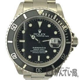 T【ROLEX】サブマリーナ・デイト　16610　P番　2000年頃製造　ブラック　黒　自動巻き　オートマティック　ダイバーズウォッチ　人気　定番　ビジネス　男性　メンズ　中古【ロレックス】【質屋かんてい局宇都宮戸祭店】22-3146t-ht