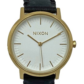 K　NIXON　　腕時計　PORTER35　ホワイト文字盤　ステンレス　ゴールドメッキ　電池　クォーツ　ビジネス　送料無料　お買い得　お値打ち品　シンプル　ファッション時計　腕時計　ニクソン　中古　質屋かんてい局　鹿沼店　31001799317-1k