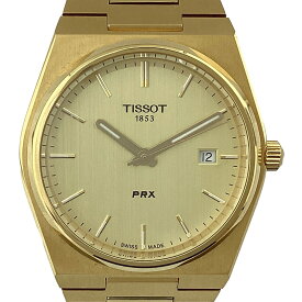K　TISSOT　PRX　T13741　クォーツ　文字盤　ゴールド　送料無料　特別価格　腕回り16.5cm　ケース39mm　腕時計　　メンズ　電池　男性　ティソ　中古　質屋かんてい局　鹿沼店　31000969316-13k