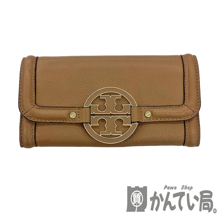 楽天市場】K TORY BURCH 二つ折り長財布 ブラウン 茶色 レザー 女性 