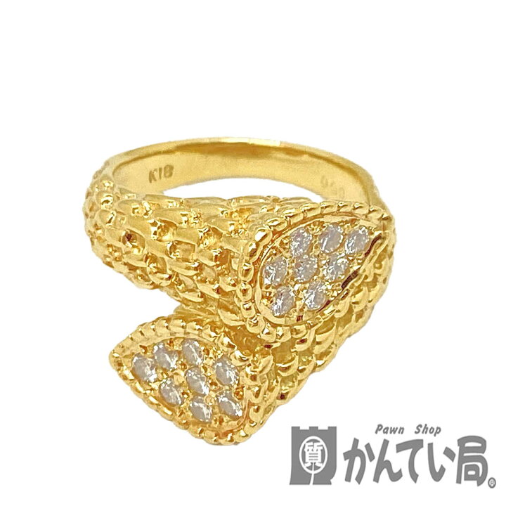 楽天市場】T【K18】ファッションリング 約11号 ゴールド 18金 D0.50ct  
