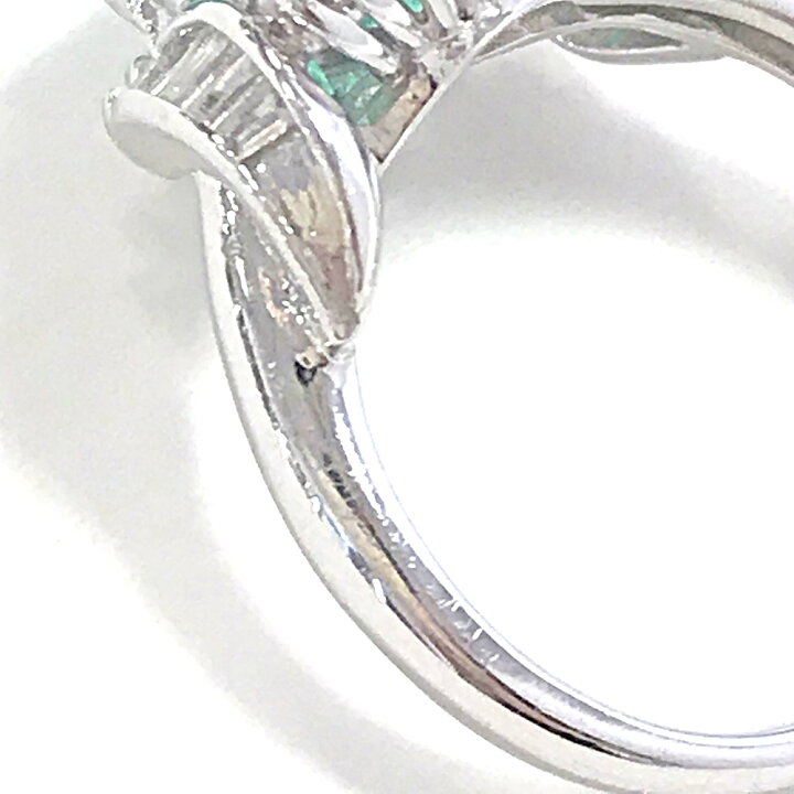 楽天市場】U【中古】【Pt900】エメラルドリング Pt900 約11号 