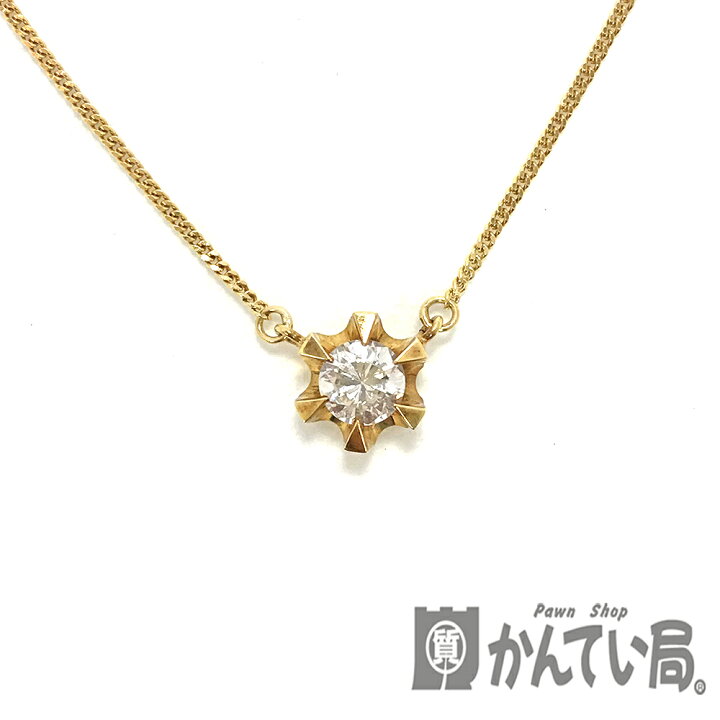 楽天市場】U【中古】【K18】 ダイヤモンドネックレス K18 ゴールド  