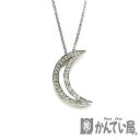U【中古】【TIFFANY＆CO.】 【ティファニー】ムーンペンダント　ダイヤモンド　PT950　プラチナ　アクセサリー　ネックレス　最大約41cm 　約3.7g　人気　定番　美品【かんてい局宇都宮店】31034629315-39u-r