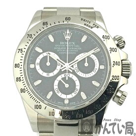 T【ROLEX】コスモグラフデイトナ　116520　ランダム品番　クロノグラフ　OH・仕上済　ギャラ有　2013年頃製造　100M防水　自動巻　オートマティック　ブラック　黒　人気　定番　ビジネス　男性　メンズ　中古【ロレックス】【質屋かんてい局宇都宮戸祭店】31000049315-58th