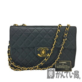 T【CHANEL】デカマトラッセ34　A01094　ラムスキン　ブラック　黒　トートバッグ　肩掛けバッグ　ショルダーバッグ　ゴールド金具 　ココマーク　大きめ　人気　ギャラ有　布袋有　お買得　中古【シャネル】【大特価価格】【かんてい局宇都宮戸祭店】31004289315-28th