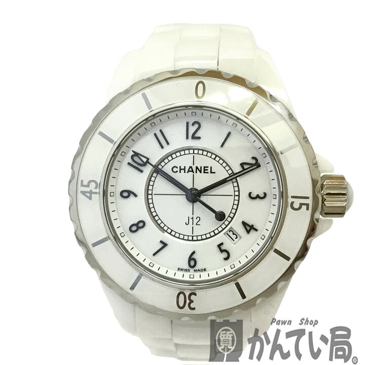 楽天市場】T【CHANEL】J12 H0968 セラミック ステンレス 白文字盤  