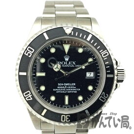 T【ROLEX】シードゥエラー16600　U番　1997年頃製造　1220M防水　自動巻き　オートマティック　ステンレス　ブラック文字盤　黒　人気　定番　ビジネス　男性　メンズ　ダイバーズウォッチ　クロノメーター中古【ロレックス】【質屋かんてい局宇都宮戸祭店】31000049317-26th