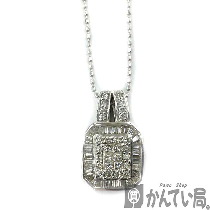 楽天市場】K ダイヤネックレス K18WG ホワイトゴールド 約4.1g 送料込 