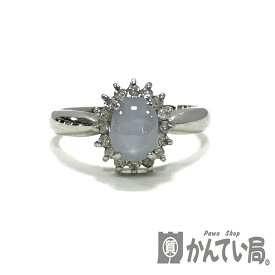 U【中古】【Pt900】天然スターサファイアリング　S1.45ct　D0.16ct　約12号　4.4g　ソーティング有　ダイヤモンド　プラチナ【大特価価格】【かんてい局宇都宮店】31031739315-47u-b