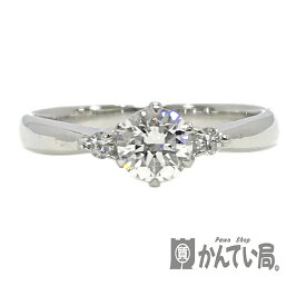 U【中古】【Pt900】 ダイヤリング　Pt850　約9号　ダイヤモンド　D0.40ct　脇石D0.04ct 　プラチナ　指輪　リング　3.0g【大特価価格】【かんてい局宇都宮店】31031749315-7u-k