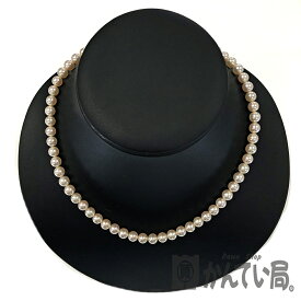 U【中古】【MIKIMOTO】K18WG　パールネックレス　6.5mm～7.0mm未満　約40cm　31.5g　糸替え済み　販売証明書有　天然　ネックレス　冠婚葬祭【大特価価格】【かんてい局宇都宮店】31034969315-4u-k