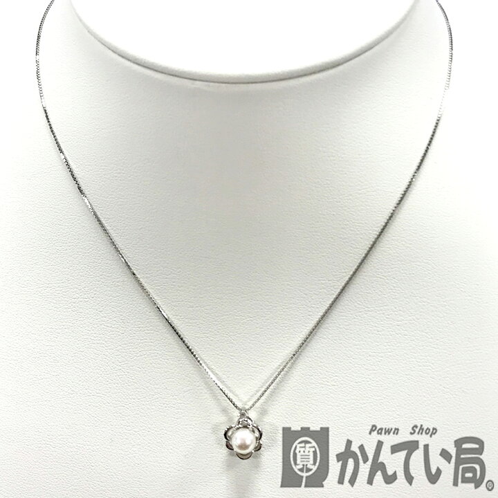 楽天市場】U【中古】K18WG パールネックレス 約5.9mm 約40cm 箱 