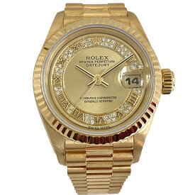 K　ROLEX　 69178MR　デイトジャスト　ミリヤードダイヤ　18K　K18　18金　イエローゴールド　　 自動巻き レディース　女性　ダイヤモンド 腕時計 W番 (1994年～1995年頃製造)　　送料込み　王道　ロレックス　質屋かんてい局　鹿沼店　31002109318-2k-s